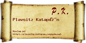 Plavsitz Katapán névjegykártya